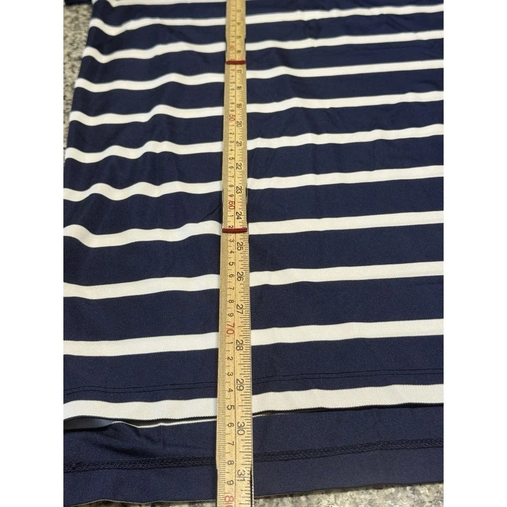 Polo Ralph Lauren Golf Polo Sz L Blue White Striped PGA Quail Hollow Logo - Picture 12 of 14
